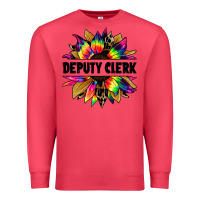 Cardinal deputy clerk tie dye sunflower Premium Sweatshirt - Jasminsmagicworld