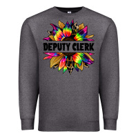 Charcoal Heather deputy clerk tie dye sunflower Premium Sweatshirt - Jasminsmagicworld
