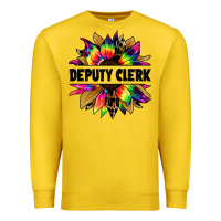 Deputy Clerk Tie Dye Sunflower Premium Sweatshirt | Teevron