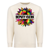 Sandshell deputy clerk tie dye sunflower Premium Sweatshirt - Jasminsmagicworld