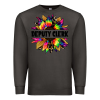 Smoke deputy clerk tie dye sunflower Premium Sweatshirt - Jasminsmagicworld