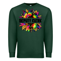 Sports Green deputy clerk tie dye sunflower Premium Sweatshirt - Jasminsmagicworld