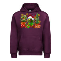 Mauve Wine christmas cactus Urban Hoodie - CowGirlArtShop