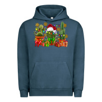 Pigment Midnight Navy christmas cactus Urban Hoodie - CowGirlArtShop