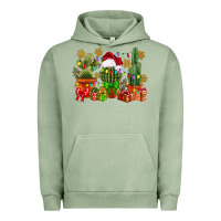 Pigment Oil Green christmas cactus Urban Hoodie - CowGirlArtShop