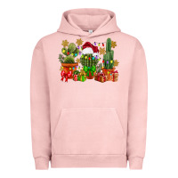 Pigment Salmon christmas cactus Urban Hoodie - CowGirlArtShop