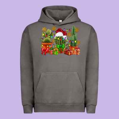Christmas Cactus Urban Hoodie Designed By Cowgirlartshop
