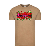 Vintage Coffee Chingona with roses Vintage Tee - AdoDesignShop