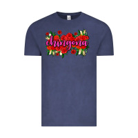 Vintage Denim Chingona with roses Vintage Tee - AdoDesignShop