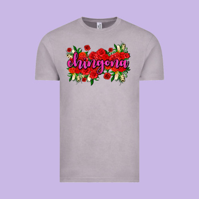 Chingona With Roses Vintage Tee Designed By Adodesignshop