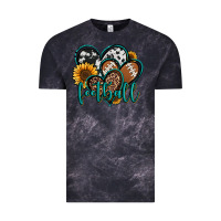 Cloud Black football hearts Vintage Tee - Jasminsmagicworld