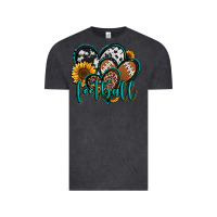 Vintage Black football hearts Vintage Tee - Jasminsmagicworld