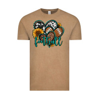 Vintage Coffee football hearts Vintage Tee - Jasminsmagicworld