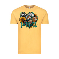 Vintage Mustard football hearts Vintage Tee - Jasminsmagicworld