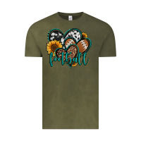 Vintage Olive football hearts Vintage Tee - Jasminsmagicworld