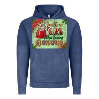 Vintage Denim just a girl who loves christmas mousepad Vintage Hoodie - BundleAndBundleShop