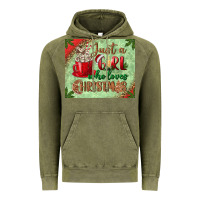 Vintage Olive just a girl who loves christmas mousepad Vintage Hoodie - BundleAndBundleShop