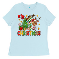 Baby Blue my first christmas Ladies Tee - Zillion Design Studio