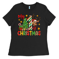 Black my first christmas Ladies Tee - Zillion Design Studio
