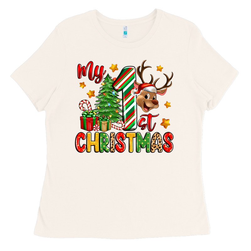 My First Christmas Ladies Tee by Zillion Design Studio | Teevron
