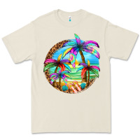 Bone summer colorful palms Premium Tee - texasbilliewilder