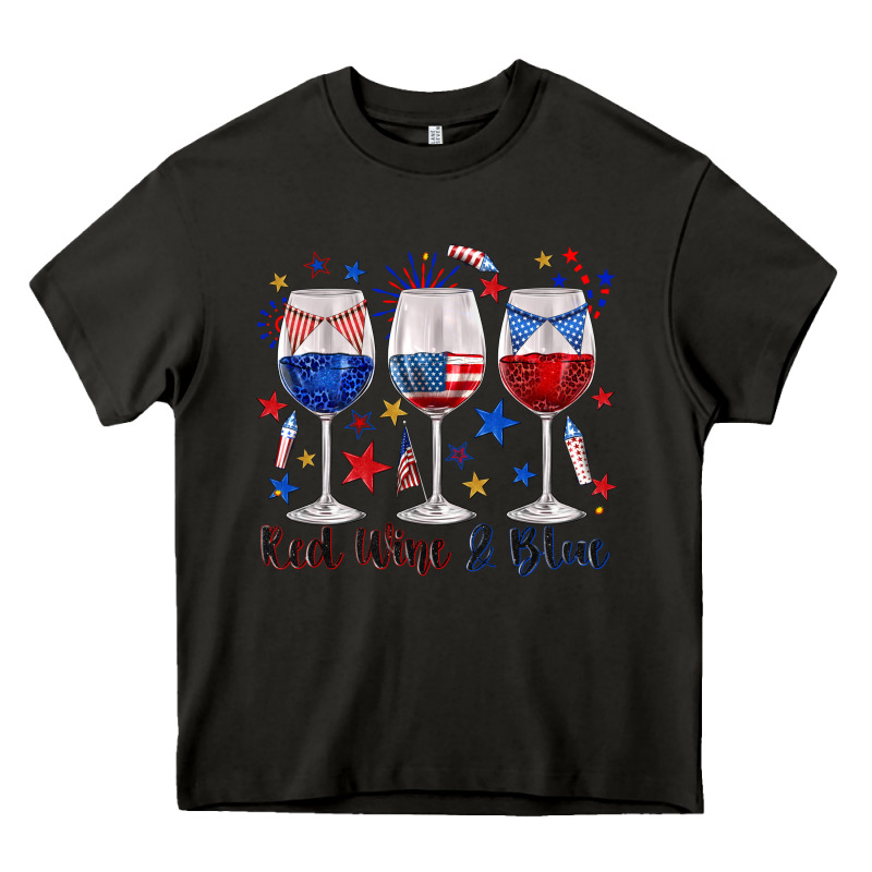 Red Wine And Blue Wine Glasses Heavy Core Tee by texasbilliewilder | Teevron