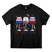 Black red wine and blue wine glasses Heavy Core Tee - texasbilliewilder
