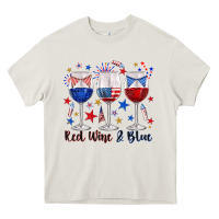 Cream red wine and blue wine glasses Heavy Core Tee - texasbilliewilder