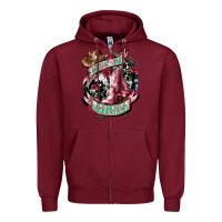 Burgundy lets go girls cowboy boots cowgirl Zipper Hoodie - NancyCooperArtShop