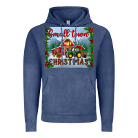 Vintage Denim small town christmas mousepad Vintage Hoodie - BundleAndBundleShop
