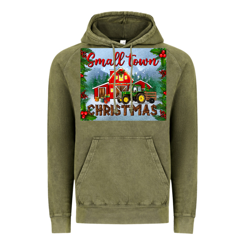 Small Town Christmas Mousepad Vintage Hoodie by BundleAndBundleShop | Teevron