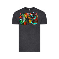 Vintage Black joy with roaster Vintage Tee - AdoDesignShop