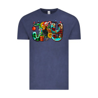 Vintage Denim joy with roaster Vintage Tee - AdoDesignShop