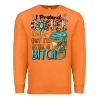 Carrot i pretend coffee helps but i'm still a bitch Premium Sweatshirt - BarkalooDesign