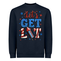 Navy let's get lit Heavyweight Sweatshirt - BundleAndBundleShop