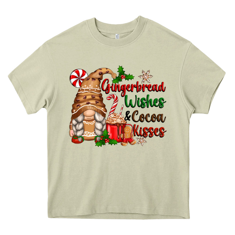 Gingerbread Wishes And Cocoa Kisses Heavy Core Tee by Zillion Design Studio | Teevron