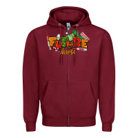 Burgundy future nurse juneteenth Zipper Hoodie - NancyCooperArtShop