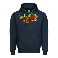 Navy future nurse juneteenth Zipper Hoodie - NancyCooperArtShop