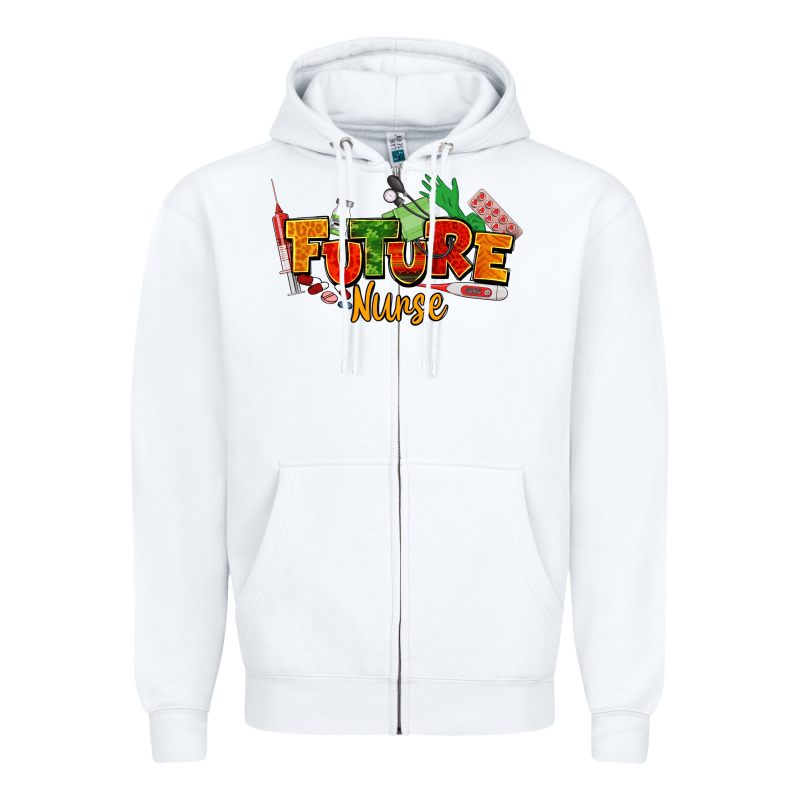 Future Nurse Juneteenth Zipper Hoodie by NancyCooperArtShop | Teevron