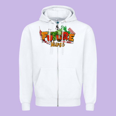 Future Nurse Juneteenth Zipper Hoodie Designed By Nancycooperartshop