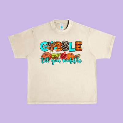 Gobble Till You Wobble Urban Heavy Tee Designed By Adodesignshop