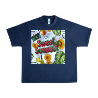 Navy sweet summer seamless pattern Urban Heavy Tee - BundleAndBundleShop