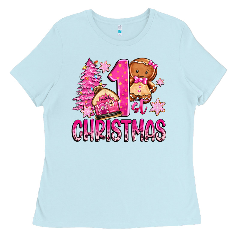 1st Christmas Gingerbread Girl Ladies Tee by Zillion Design Studio | Teevron