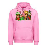 Fuchsia Pink christmas movie coffee cups Urban Hoodie - CowGirlArtShop