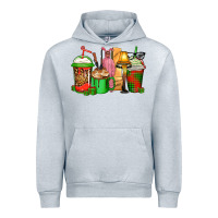 Heather Grey christmas movie coffee cups Urban Hoodie - CowGirlArtShop