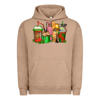 Pigment Burro christmas movie coffee cups Urban Hoodie - CowGirlArtShop