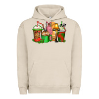Pigment French Oak christmas movie coffee cups Urban Hoodie - CowGirlArtShop