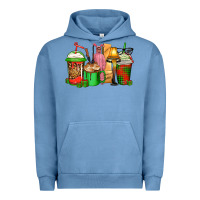 Pigment Pebble Blue christmas movie coffee cups Urban Hoodie - CowGirlArtShop