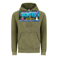 Vintage Olive winter vibes license plate Vintage Hoodie - BundleAndBundleShop