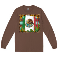 Chestnut mexican flag background with cactus and sunflower tumbler Long Sleeve Tee - Jasminsmagicworld